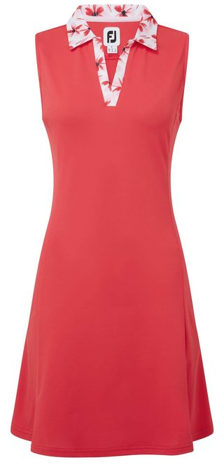 FootJoy Floral Trim vestido de golf 2024, rojo