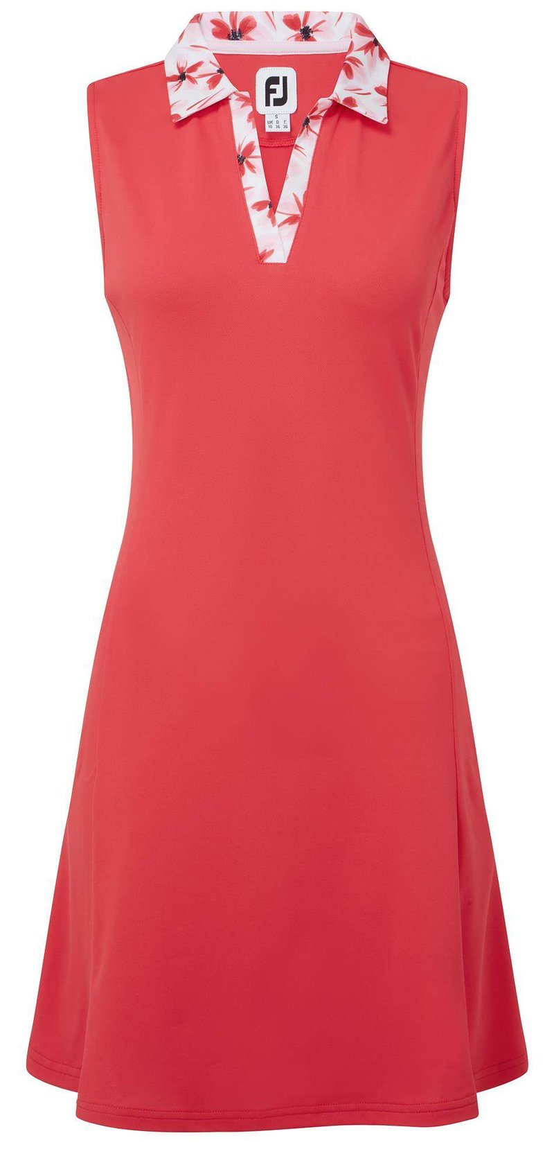 FootJoy Floral Trim vestido de golf 2024, rojo