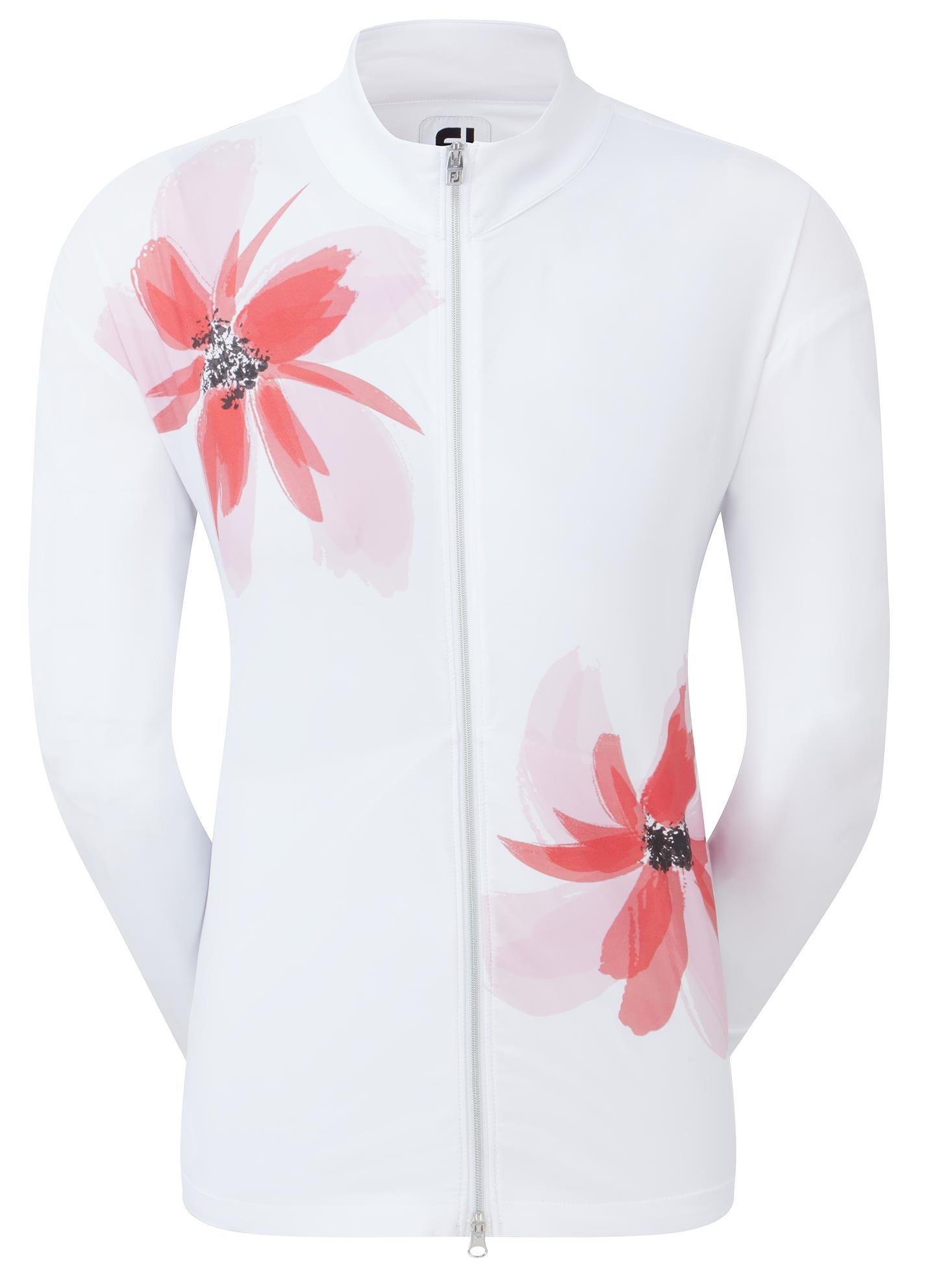 FootJoy Lightweight Full-Zip chaqueta de mujer, blanco/rosa