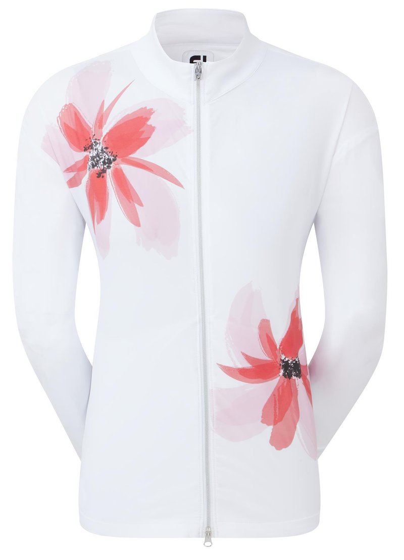FootJoy Lightweight Full-Zip chaqueta de mujer, blanco/rosa