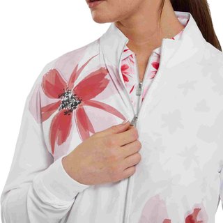 FootJoy Lightweight Full-Zip chaqueta de mujer, blanco/rosa