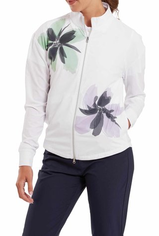 FootJoy Lightweight Full-Zip chaqueta de mujer, blanco/lavanda