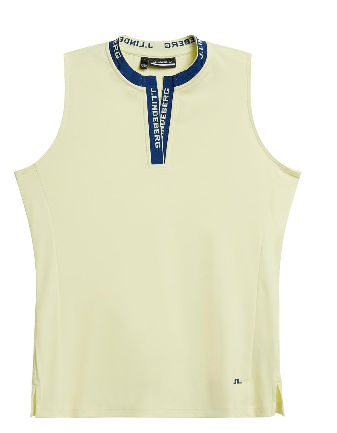 J.Lindeberg Leya Sleeveless polo de mujer, amarillo cera