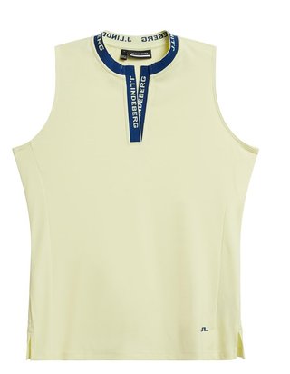 J.Lindeberg Leya Sleeveless polo de mujer, amarillo cera