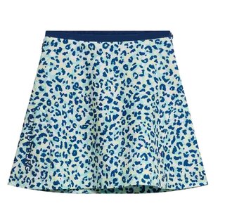 J.Lindeberg Themba falda de golf 2024 para mujer, leopard aruba blue