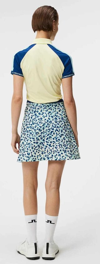 J.Lindeberg Themba falda de golf 2024 para mujer, leopard aruba blue