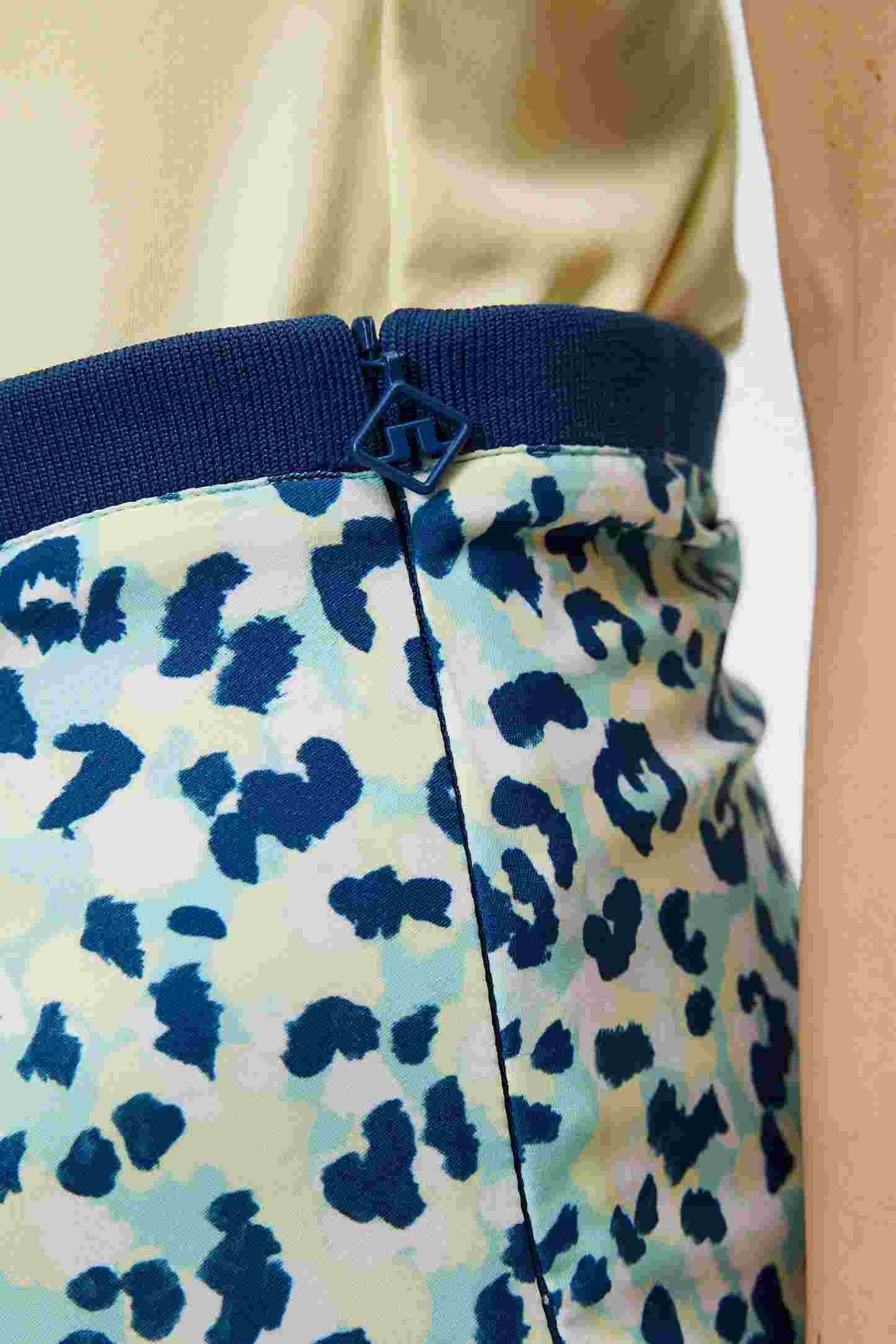 J.Lindeberg Themba falda de golf 2024 para mujer, leopard aruba blue