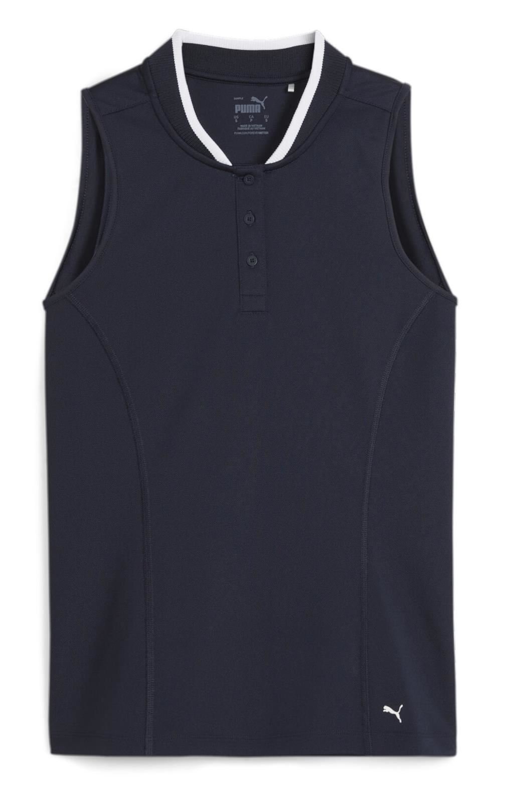 Puma Range Pique Sleeveless polo de mujer, azul marino