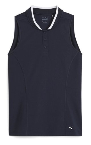 Puma Range Pique Sleeveless polo de mujer, azul marino