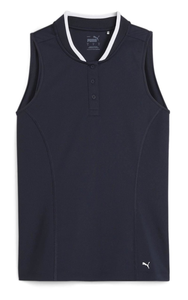 Puma Range Pique Sleeveless polo de mujer, azul marino