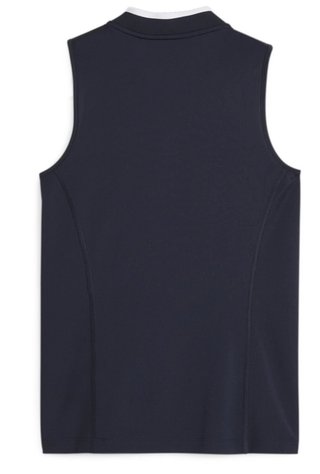 Puma Range Pique Sleeveless polo de mujer, azul marino