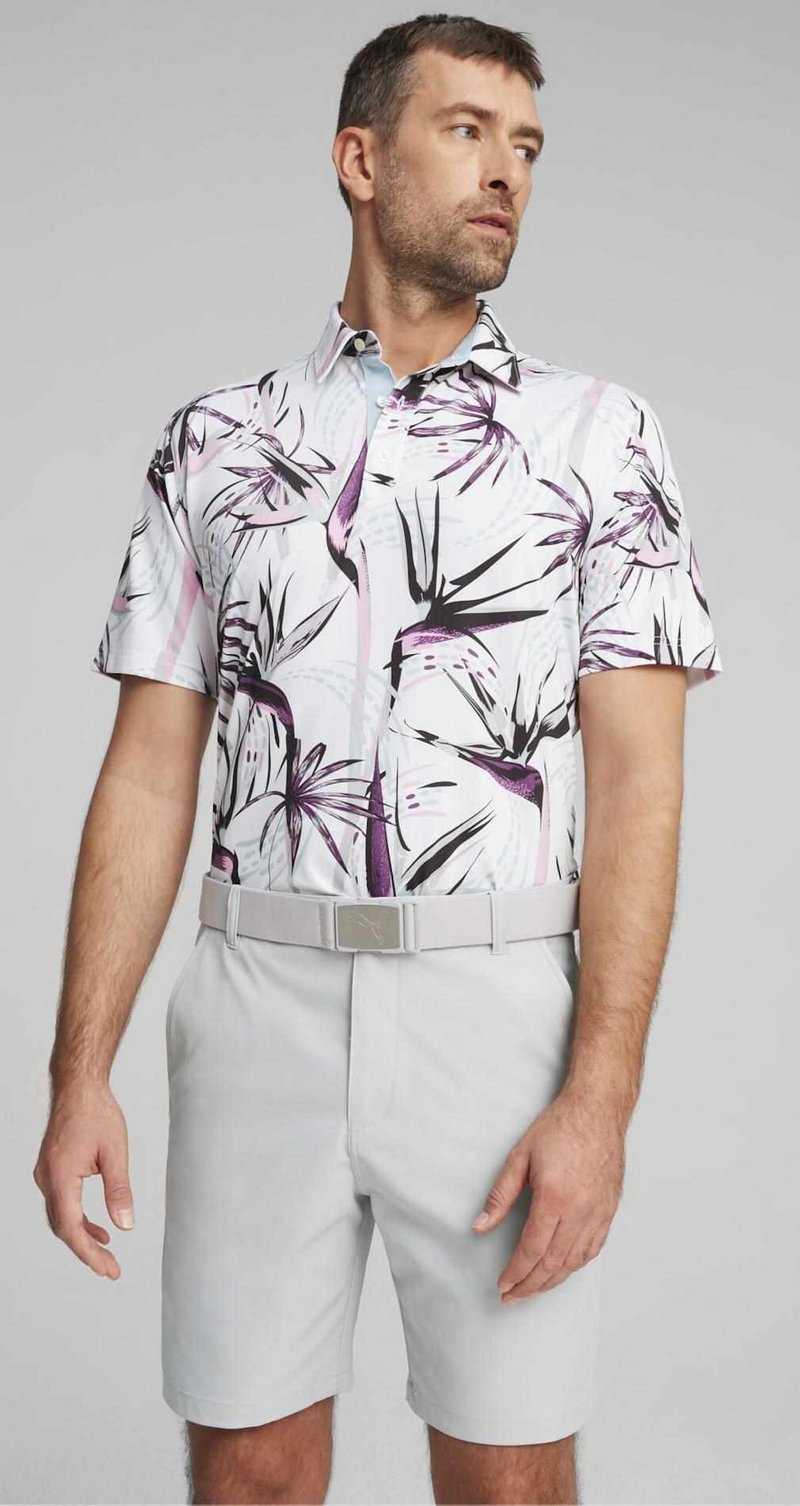 Puma Mattr Birds of Paradise polo de hombre, blanco