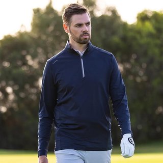 PING Latham Half Zip chaqueta polar de hombre, azul marino