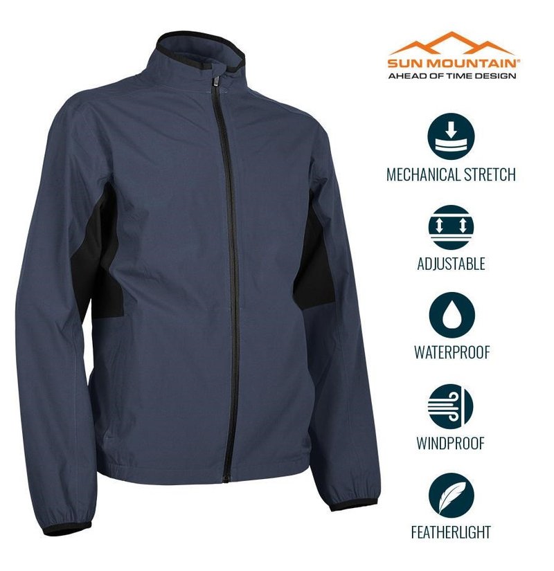 Sun Mountain Monsoon chaqueta impermeable para hombre, navy/black