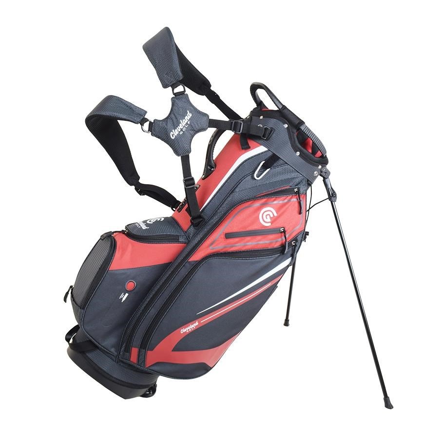 Cleveland Saturday 2 stand bag, rojo/carbón