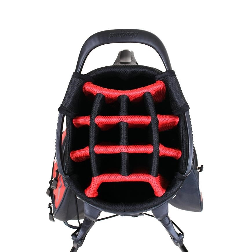 Cleveland Saturday 2 stand bag, rojo/carbón