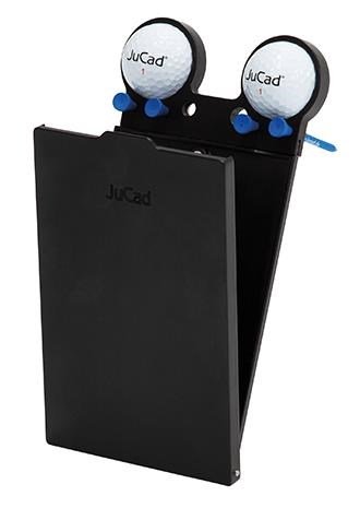 JuCad full metal scorecard holder, negro/funda negra