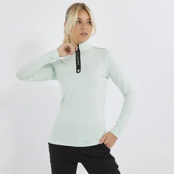Ellesse Juliano 1/2 Zip sudadera de mujer, verde claro