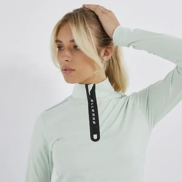 Ellesse Juliano 1/2 Zip sudadera de mujer, verde claro