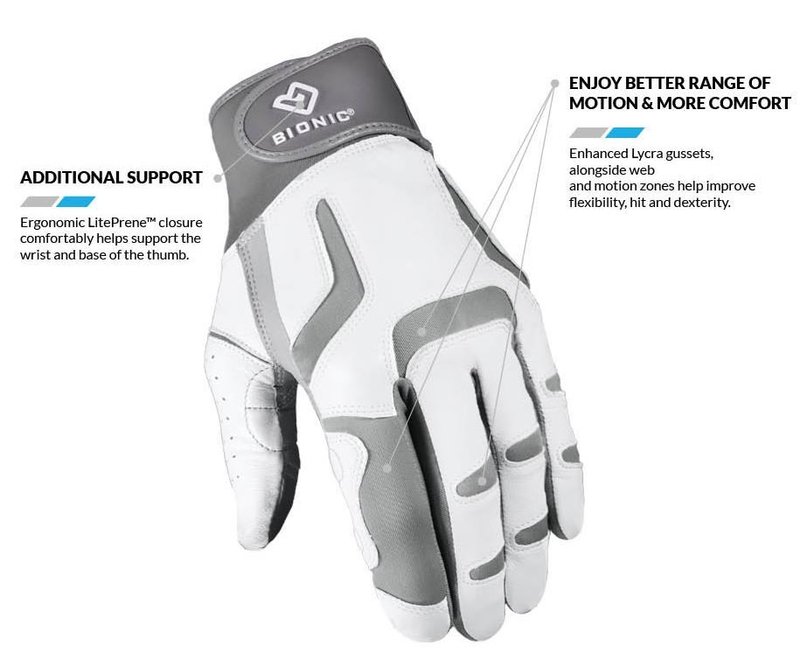 Bionic Relief Grip 2.0 guante de golf para mujer, blanco