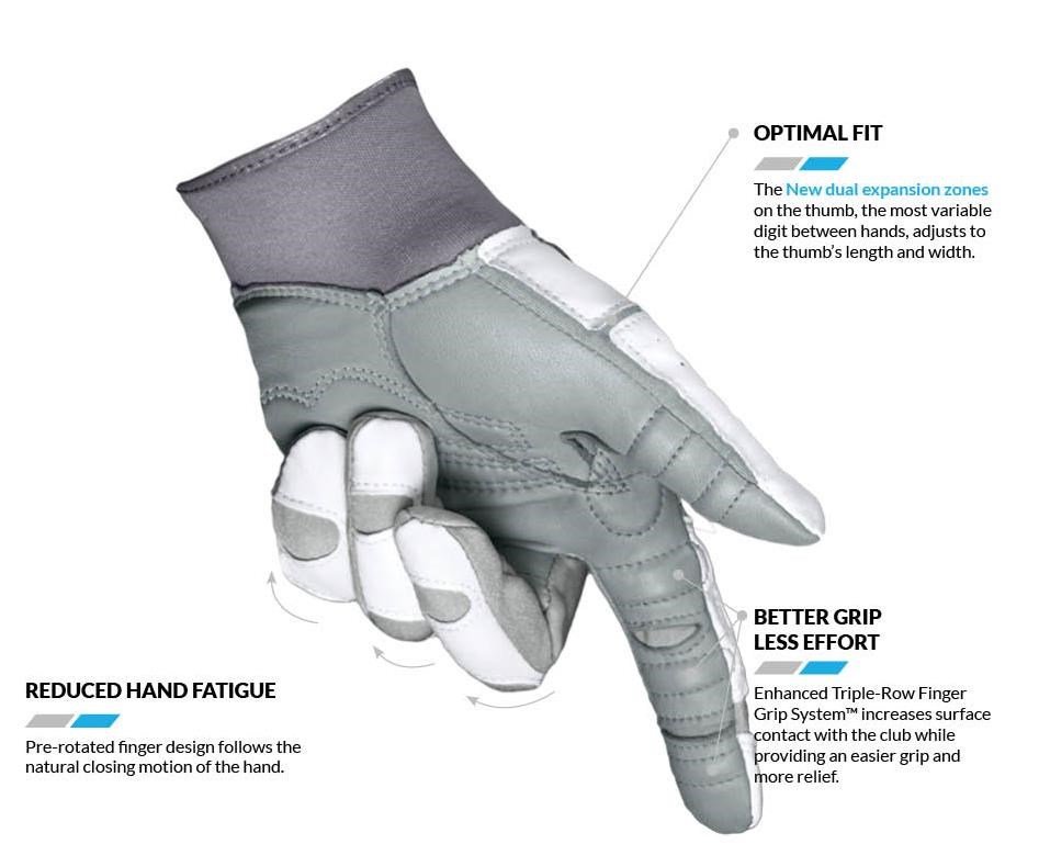 Bionic Relief Grip 2.0 guante de golf para mujer, blanco