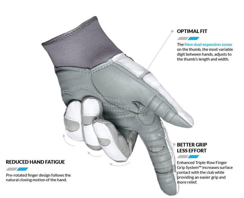 Bionic Relief Grip 2.0 guante de golf para mujer, blanco