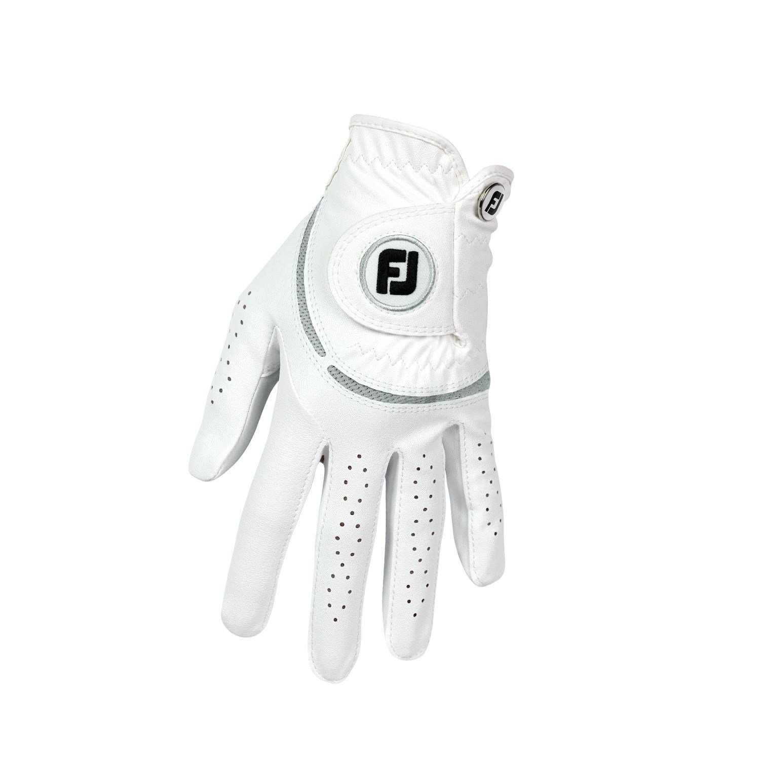 FootJoy WeatherSof guante de golf para mujer, blanco/gris
