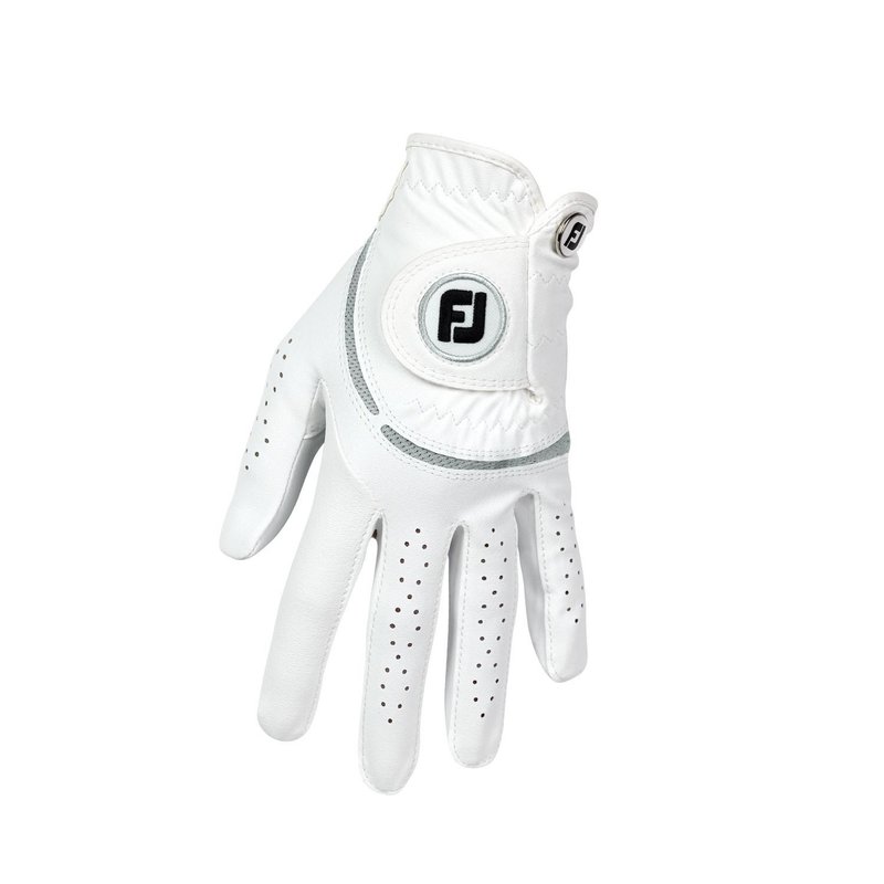 FootJoy WeatherSof guante de golf para mujer, blanco/gris