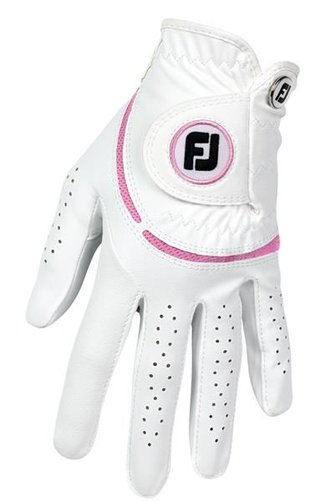 FootJoy WeatherSof guante de golf para mujer, blanco/rosa