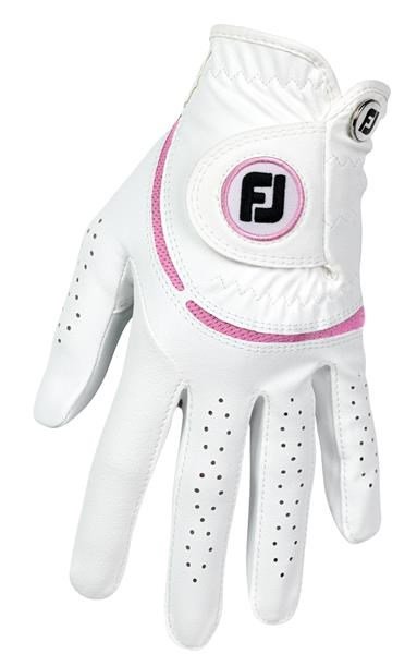 FootJoy WeatherSof guante de golf para mujer, blanco/rosa