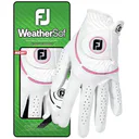 FootJoy WeatherSof guante de golf para mujer, blanco/rosa