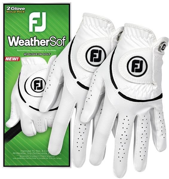 Footjoy FootJoy WeatherSof guantes de golf mujer, blanco/negro