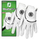 FootJoy WeatherSof guantes de golf mujer, blanco/negro