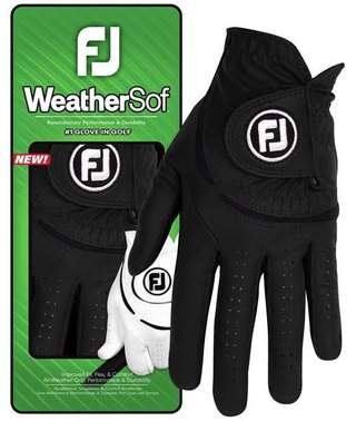 FootJoy WeatherSof guante de golf para hombre, negro