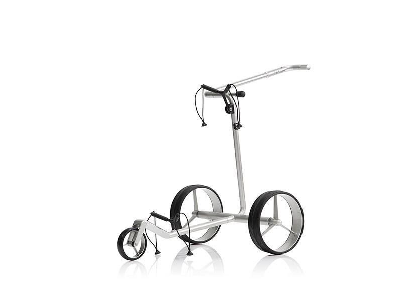 JuStar Carbon Light SET (incl. umbrella, scorecard holder, carry bag, el. parking brake) carrito eléctrico, titanium