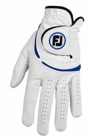 FootJoy WeatherSof 24 guante de golf para hombre, blanco/azul