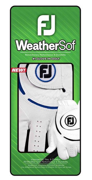 FootJoy WeatherSof 24 guante de golf para hombre, blanco/azul