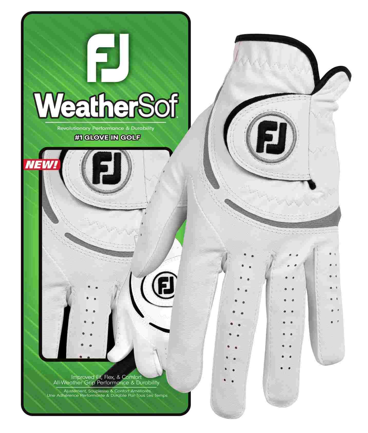 FootJoy WeatherSof 24 guante de golf para hombre, blanco