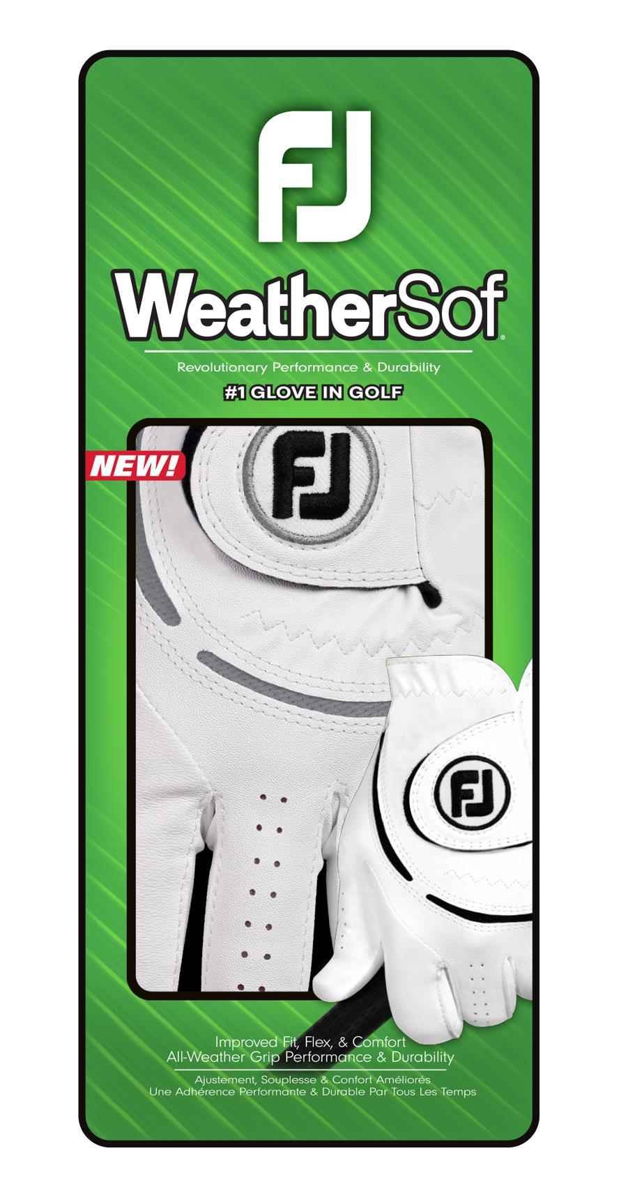FootJoy WeatherSof 24 guante de golf para hombre, blanco