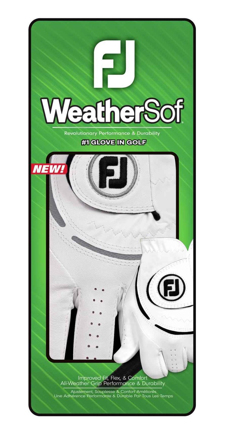 FootJoy WeatherSof 24 guante de golf para hombre, blanco