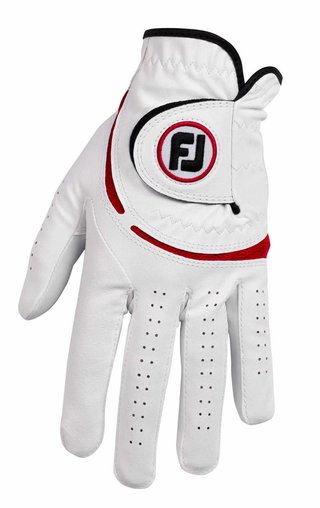 FootJoy WeatherSof 24 guante de golf para hombre, blanco/rojo