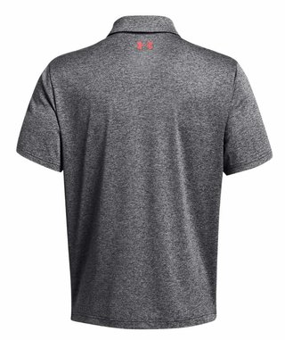 Under Armour Playoff 3.0 Stripe polo de hombre, negro/rojo solstice