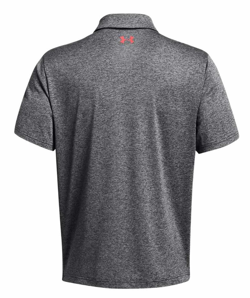Under Armour Playoff 3.0 Stripe polo de hombre, negro/rojo solstice