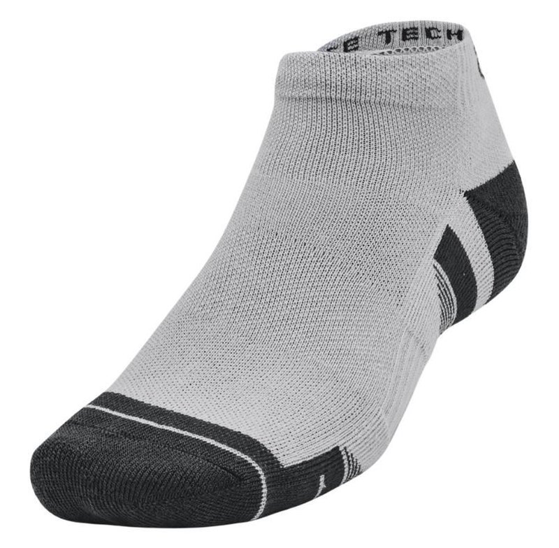 Under Armour Performance Tech calcetines unisex (3 pares), gris/blanco