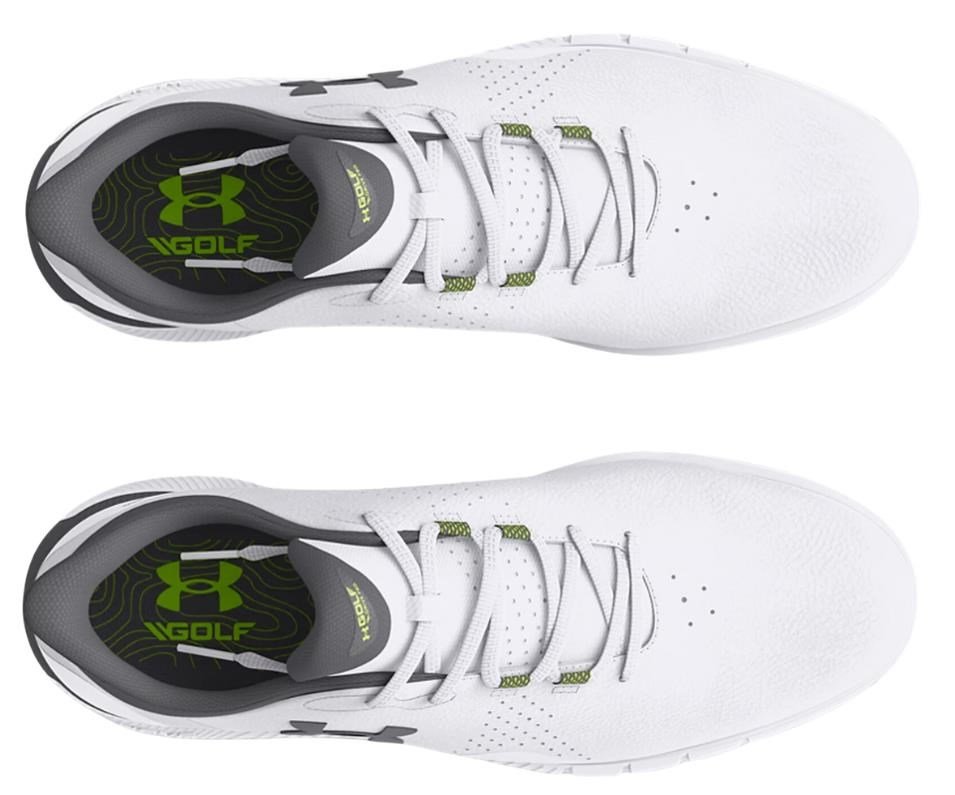 Under Armour Drive Fade SL zapatos de golf para hombre, blanco/gris titán