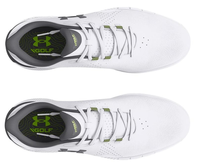 Under Armour Drive Fade SL zapatos de golf para hombre, blanco/gris titán