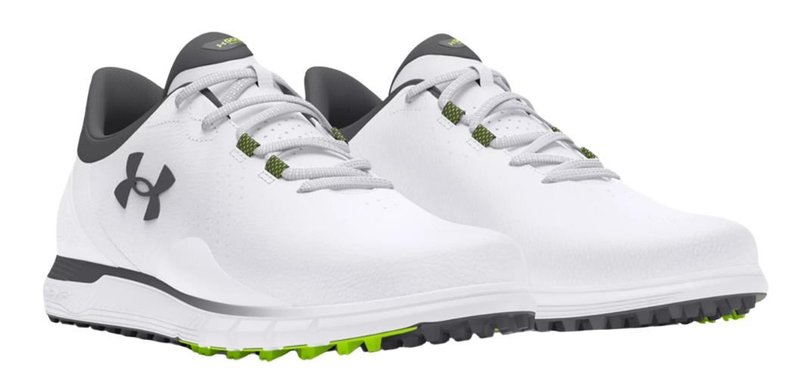 Under Armour Drive Fade SL zapatos de golf para hombre, blanco/gris titán
