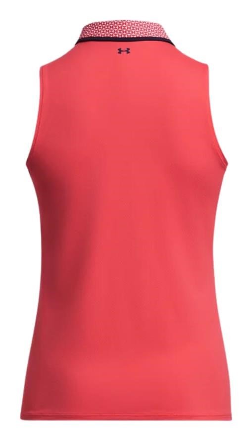 Under Armour Iso-Chill polo de mujer, rojo solstice/blanco