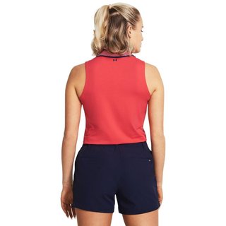 Under Armour Iso-Chill polo de mujer, rojo solstice/blanco