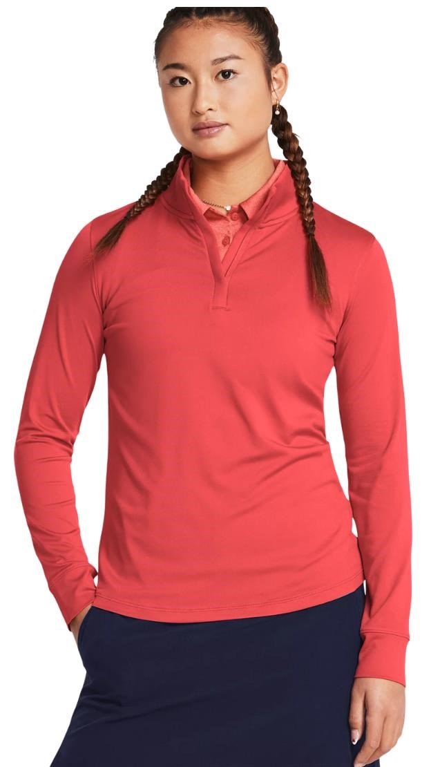 Under Armour Playoff 1/4 Zip sudadera de mujer, red solstice/midnight navy